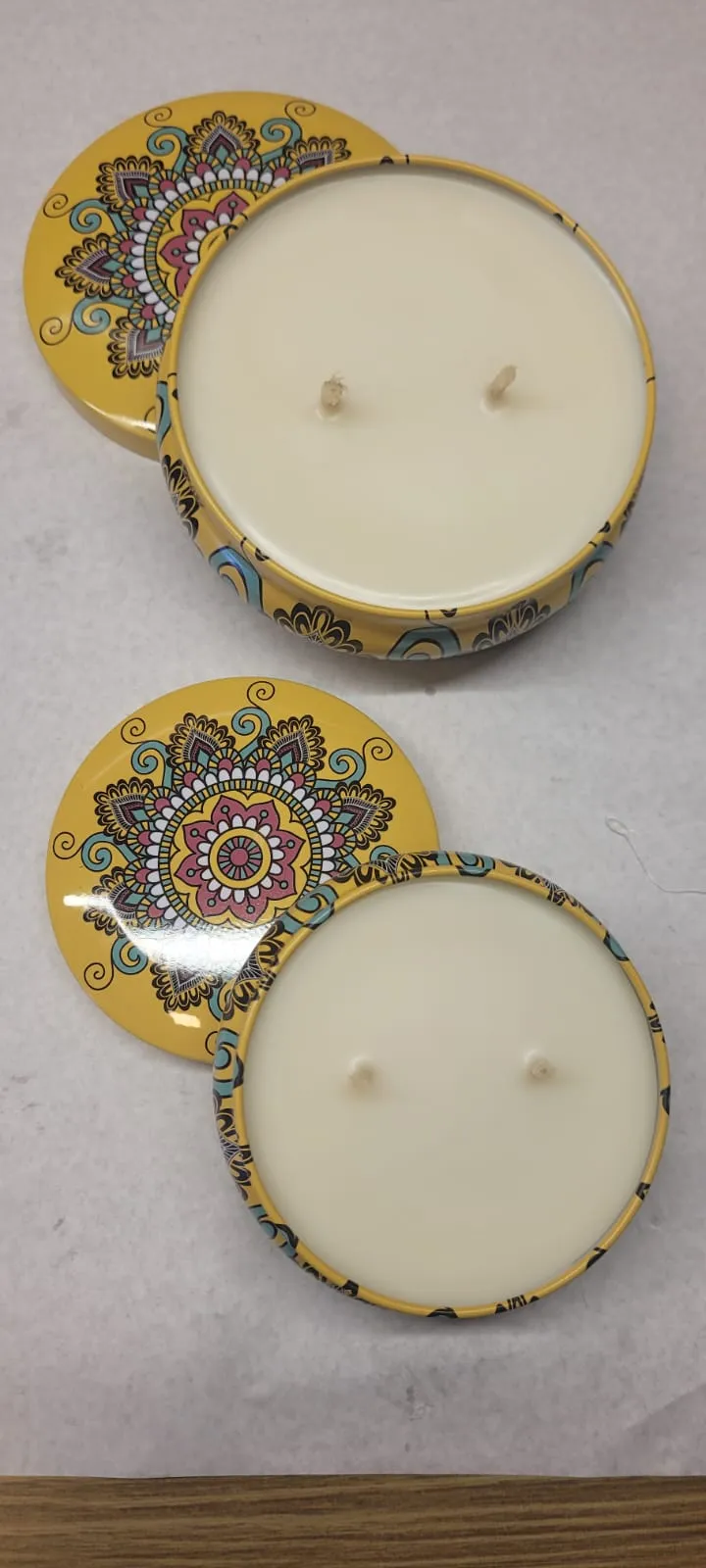 Kit 2 velas mandala (200 g e 120 g)