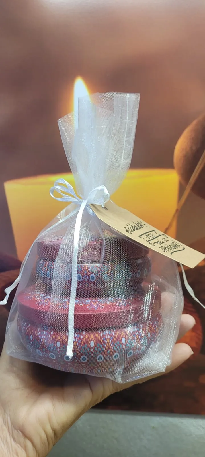 Kit 2 velas mandala (200 g e 120 g), foto 7