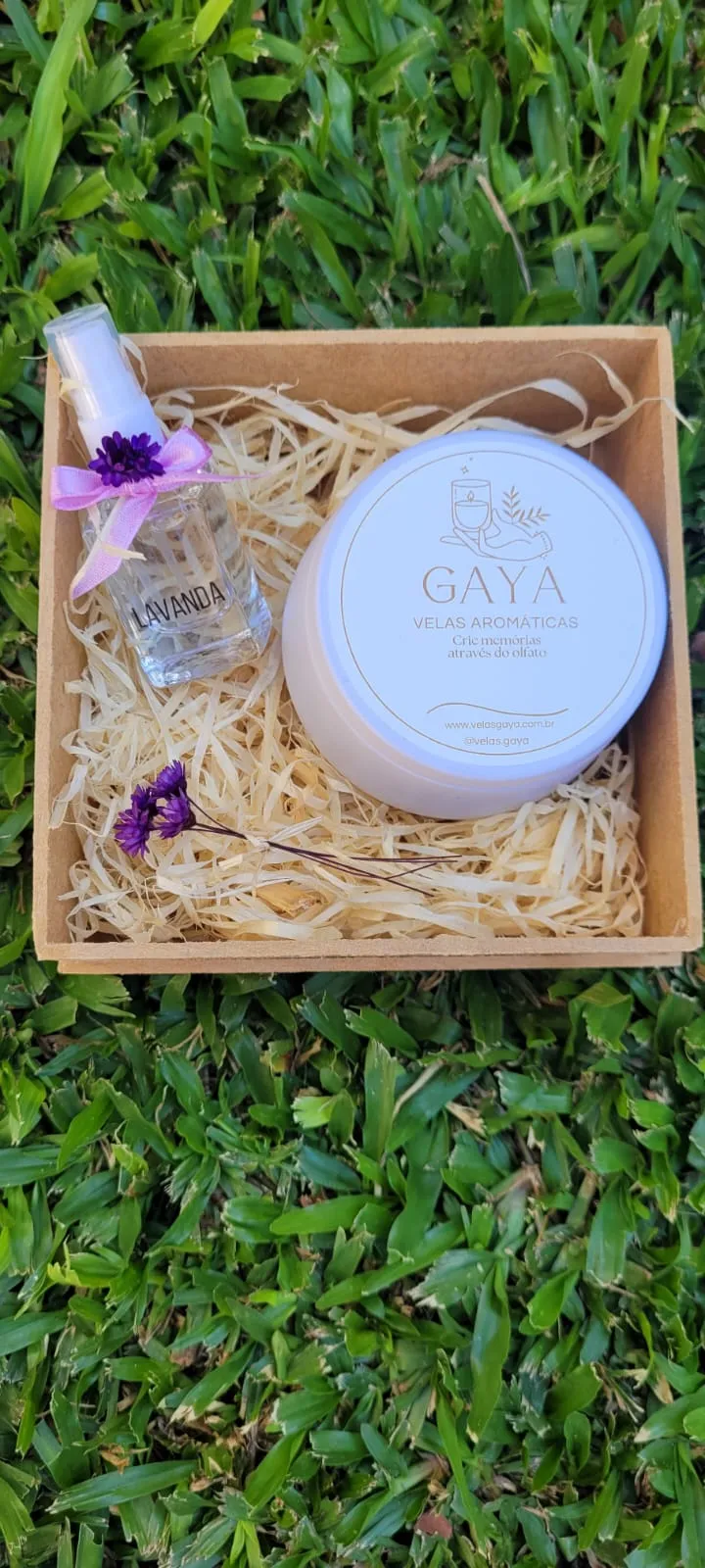 Box MDF com vela em lata 120 g e mini home spray, foto 2