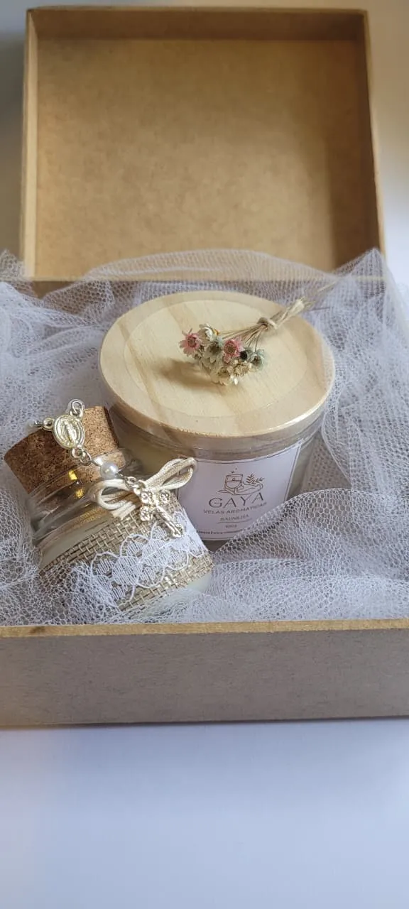 Kit MDF com velas 100 g e 30 g