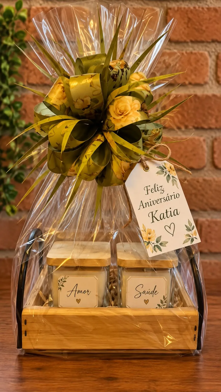 Bandeja com 2 velas cubo 70 g