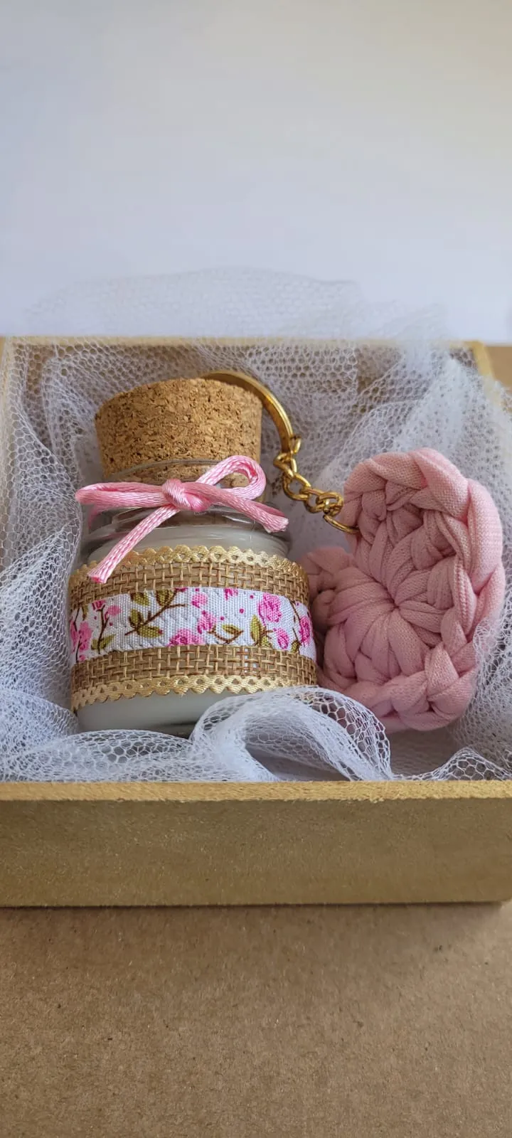 Kit box MDF lembrancinha com vela 30 g