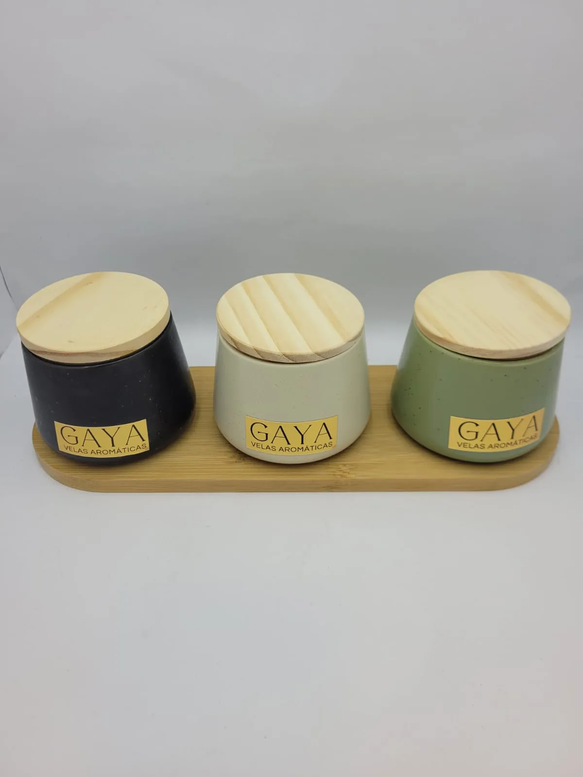 Trio de velas 200 g em cerâmica, foto 3