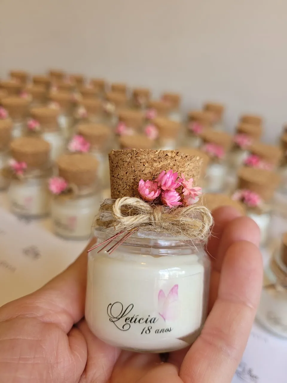 Vela 30 g com card ou organza