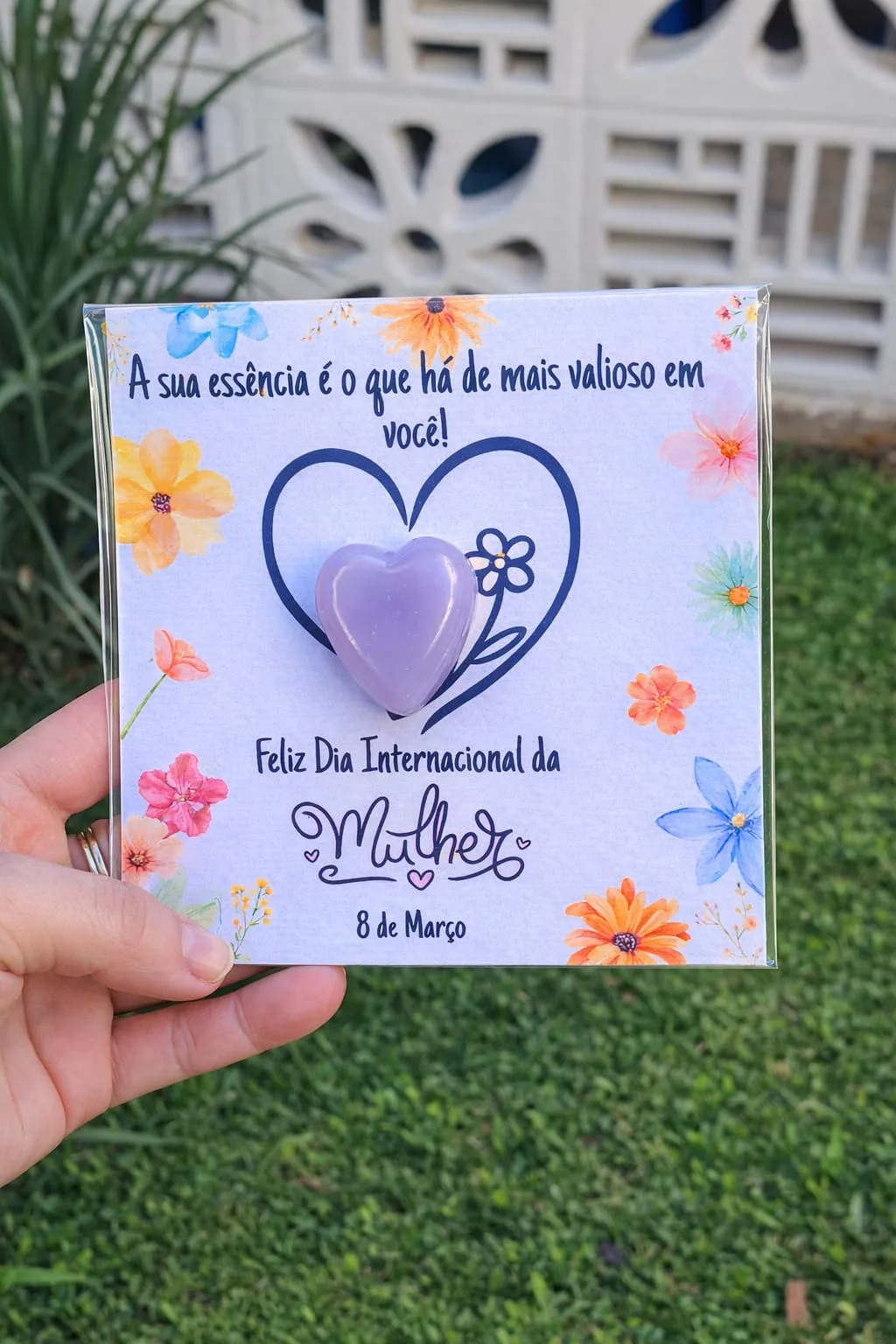 Card personalizado com sabonete