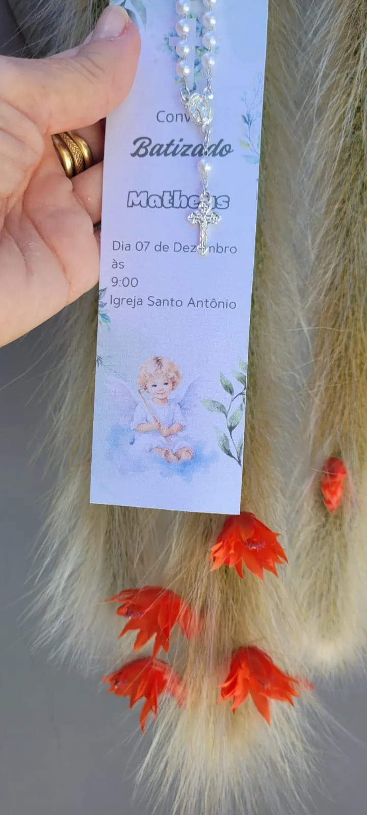 Card personalizado com terço