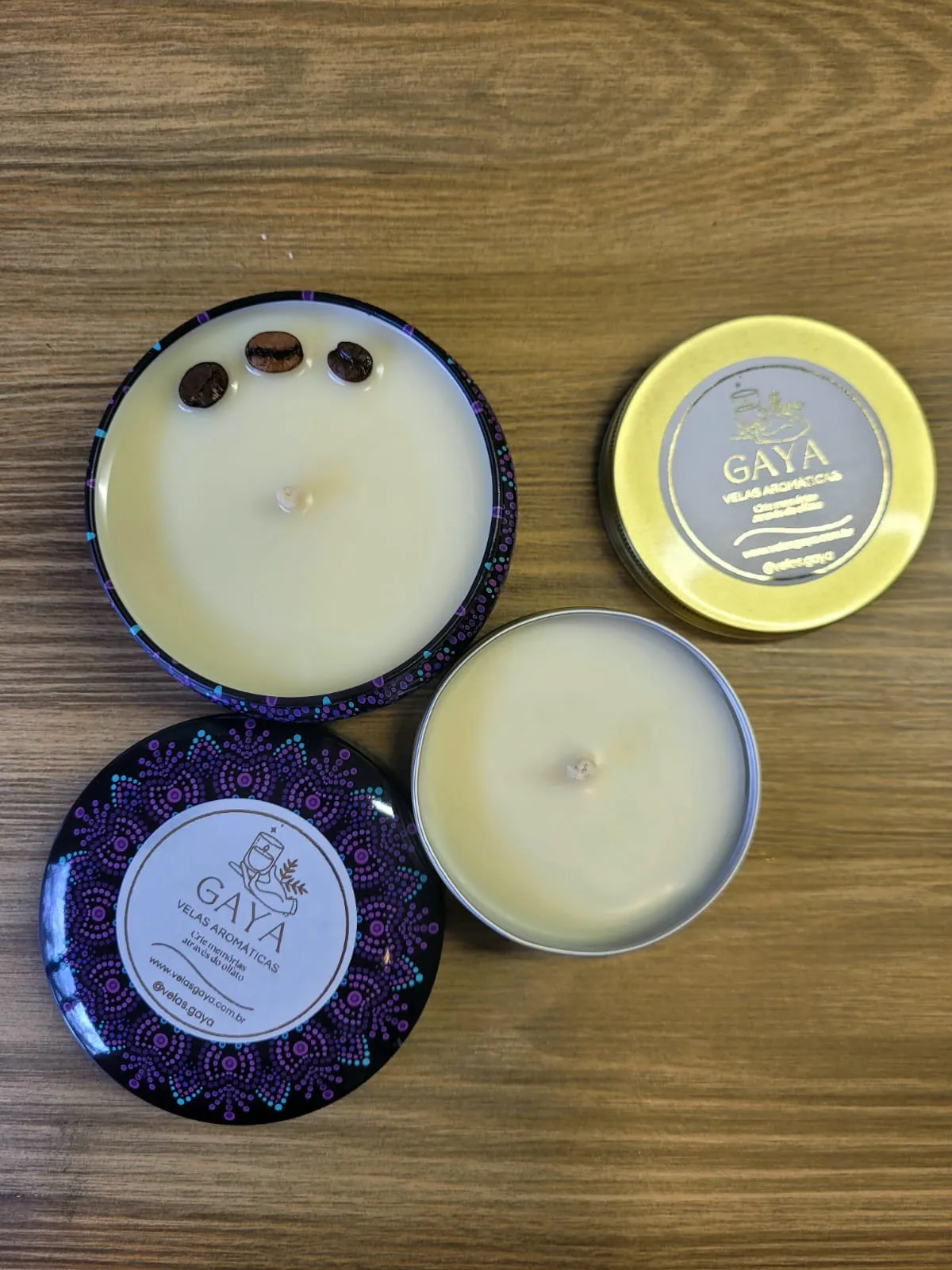 Box com vela mandala 120 g e vela 50 g